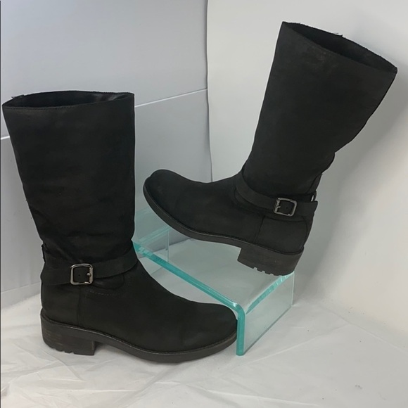 La Canadienne Sz 8 Silvana Suede Waterproof Lug Pull On Boots